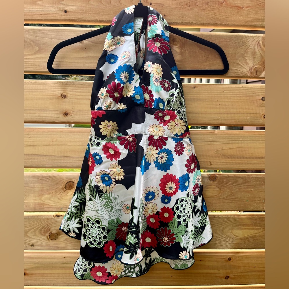 Floral Halter Top Blouse